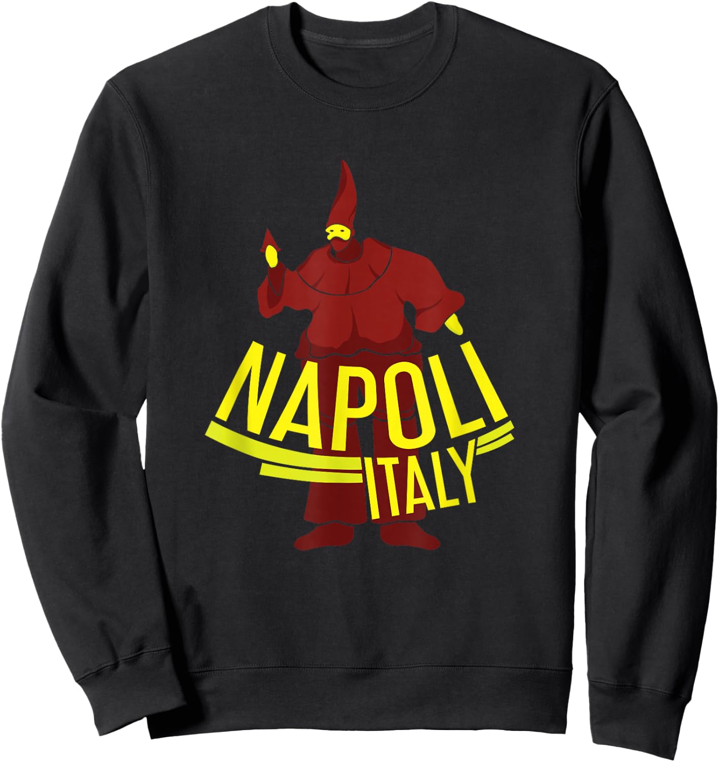 Napoli Pulcinella T Shirt Naples Italy Jersey Sweatshirt - Sweatshirt | Black
