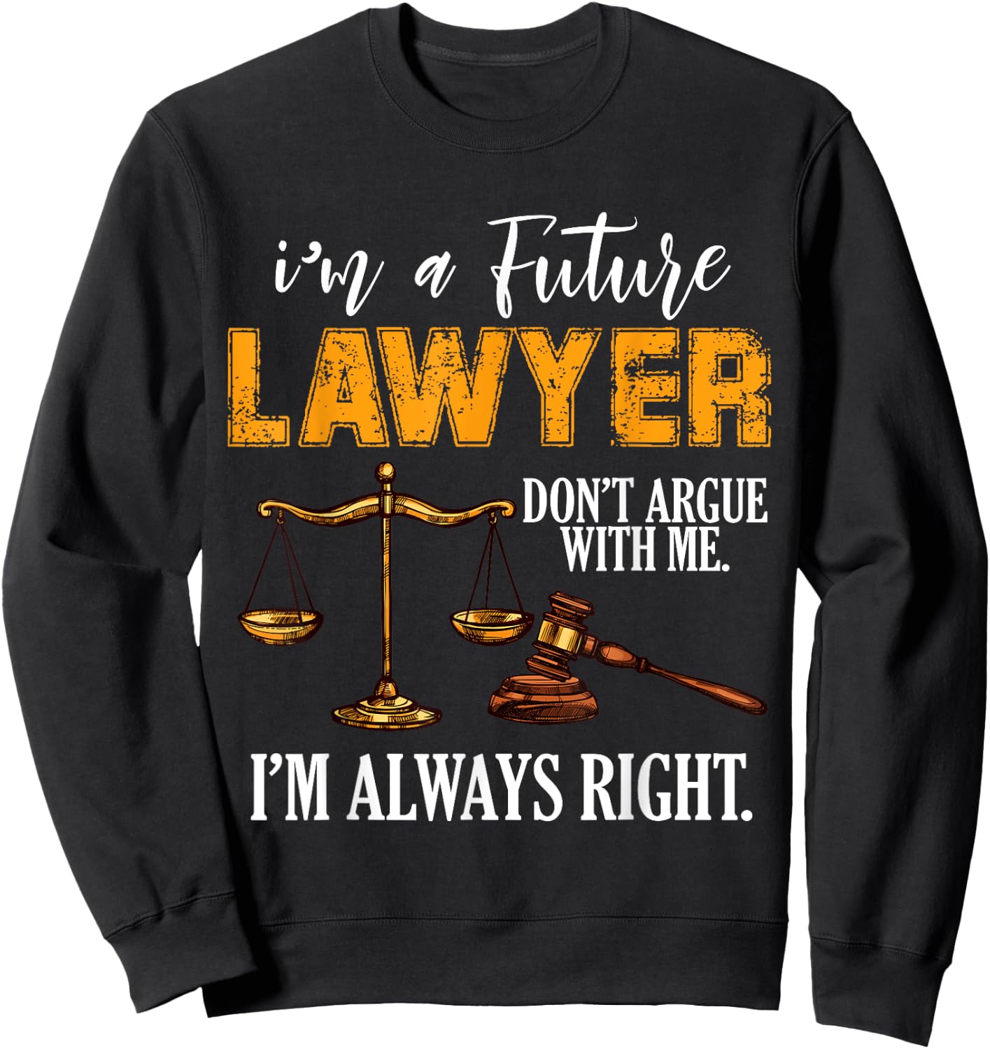 I'm a Future Lawyer Sweatshirt - Sweatshirt | Black