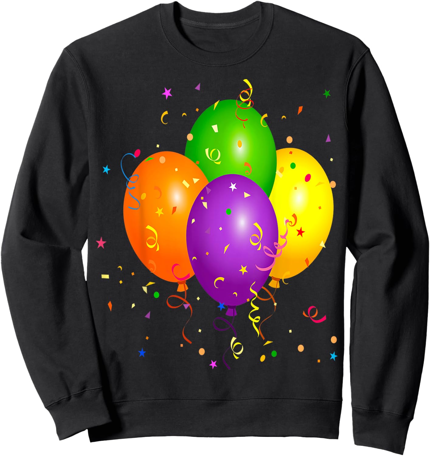 It's My Party Balloons Birthday Party Time Sweatshirt - Sweatshirt | Black