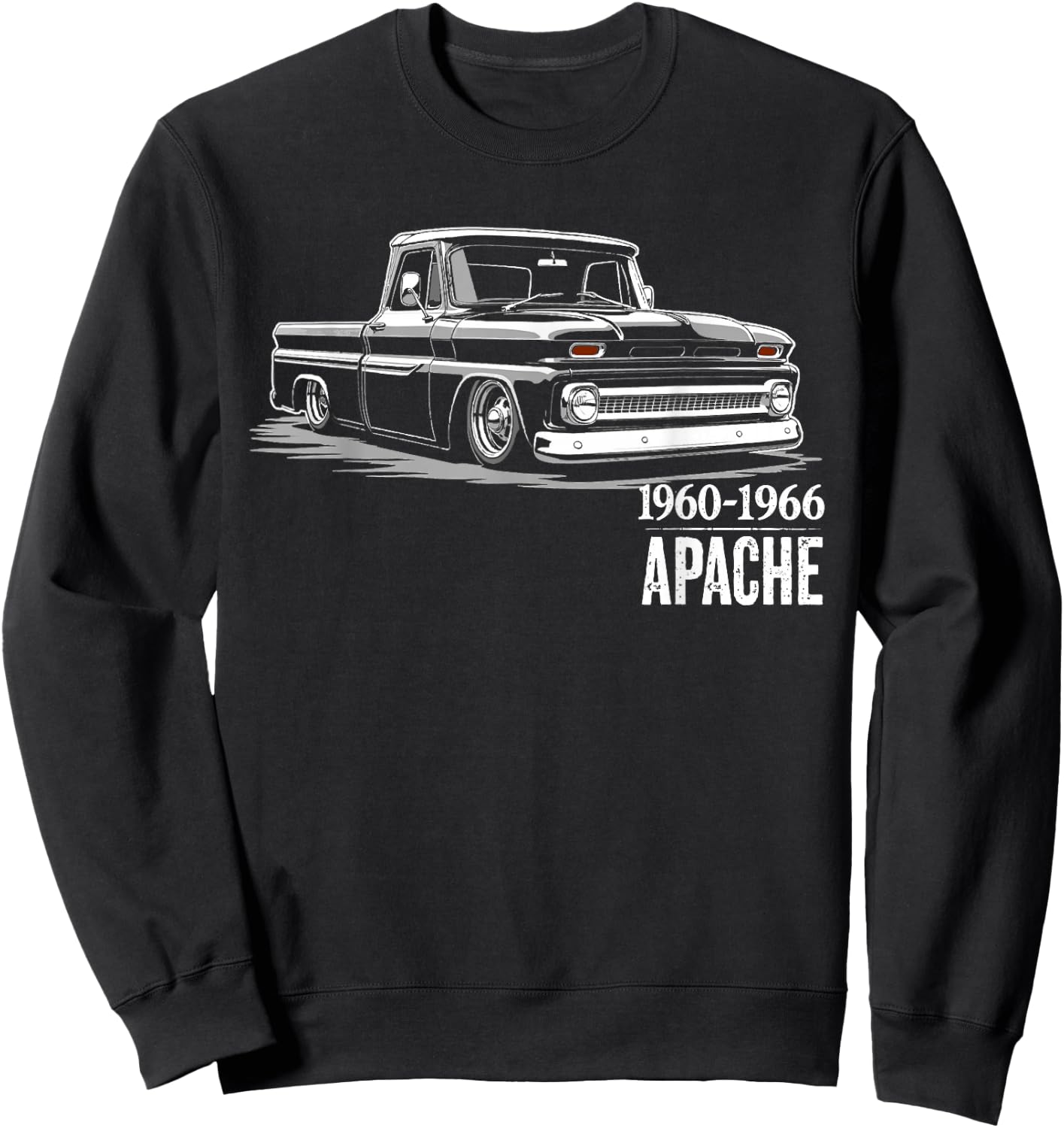 First Generation C10 1960-1966 Slammed C10 Truck Silhouette Sweatshirt - Sweatshirt | Black