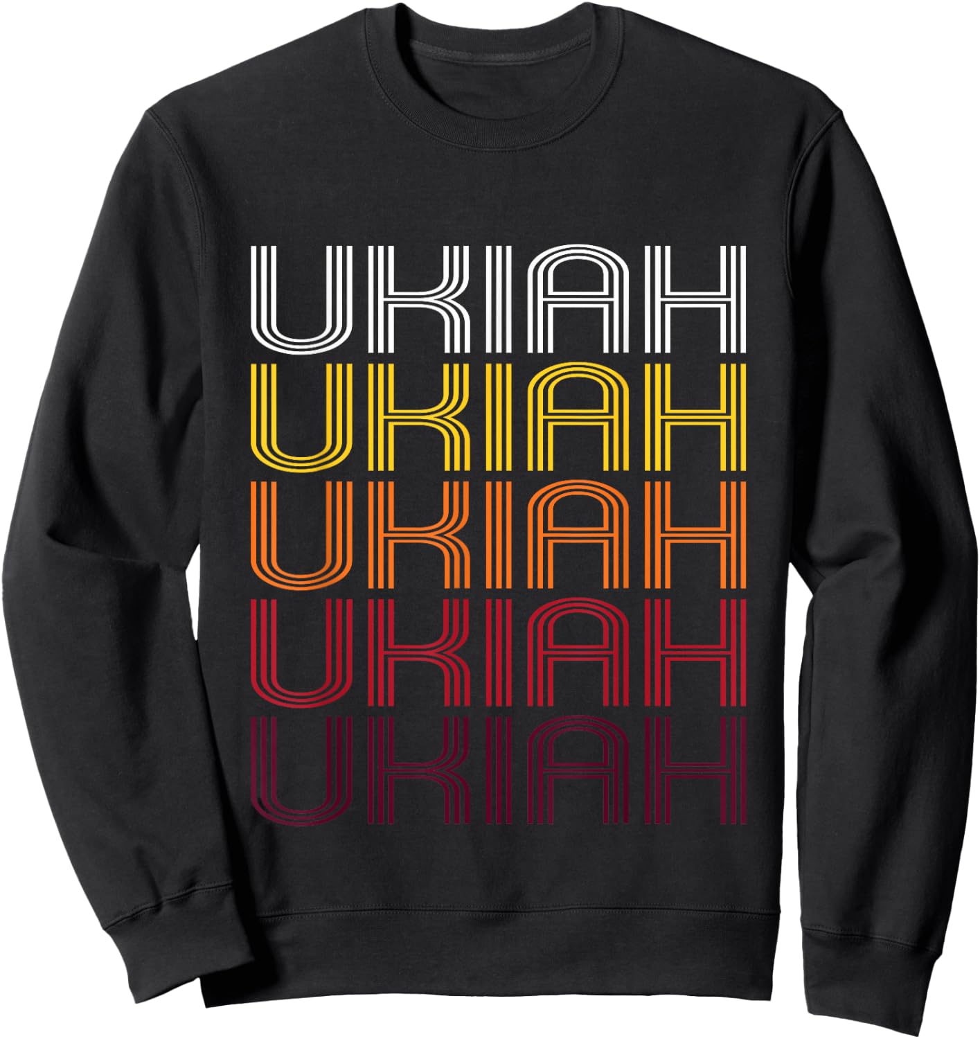 Ukiah, CA | Vintage Style California Sweatshirt - Sweatshirt | Black
