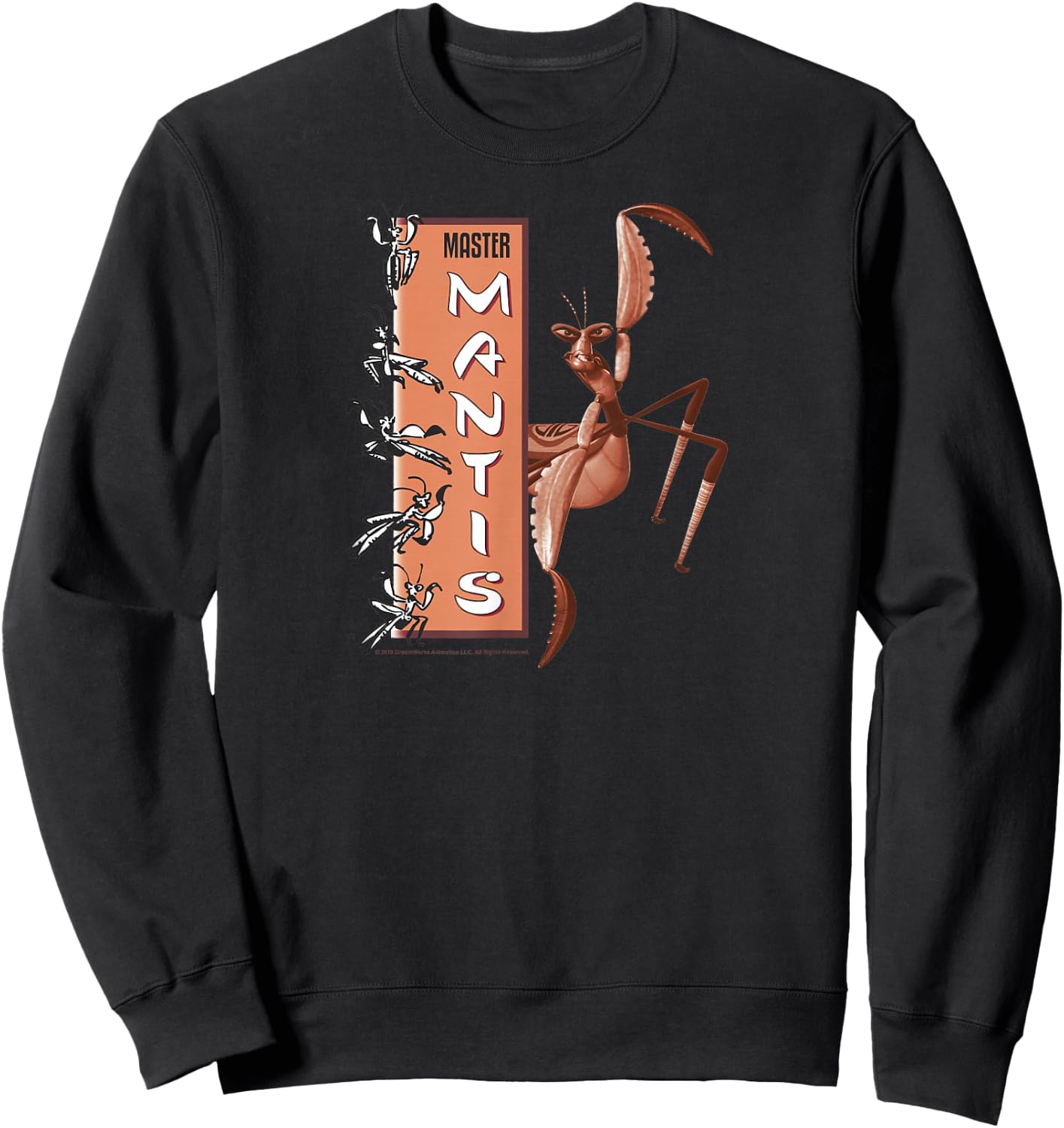 Kung Fu Panda Master Mantis Action Pose Banner Sweatshirt - Sweatshirt | Black