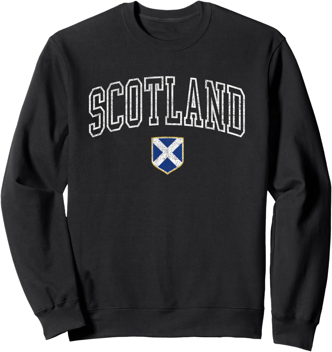 Vintage Scotland Flag Scottish Retro Kids Souvenir Sweatshirt - Sweatshirt | Black