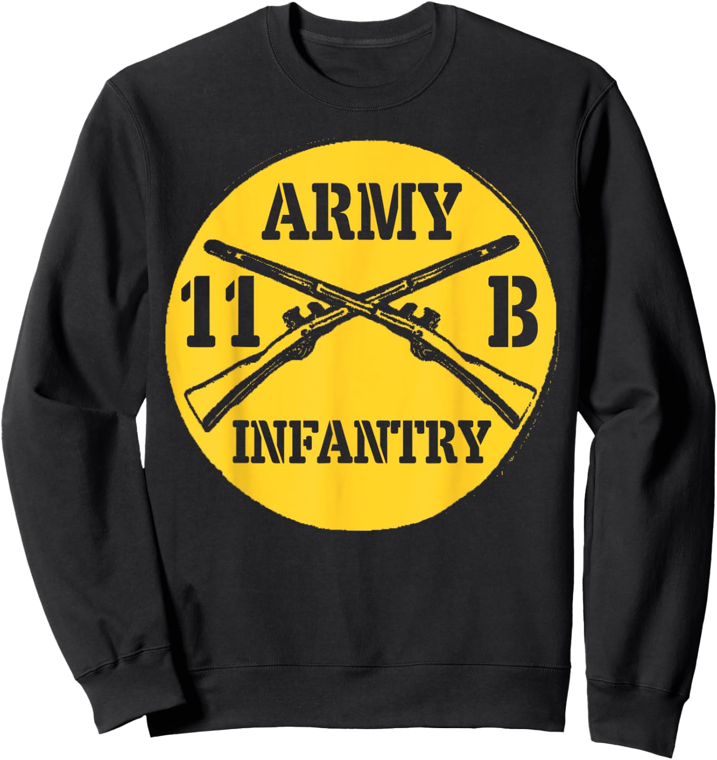 11B Army Infantry Cross Rifle Shirt - 11Bravo Sweatshirt - Sweatshirt | Black