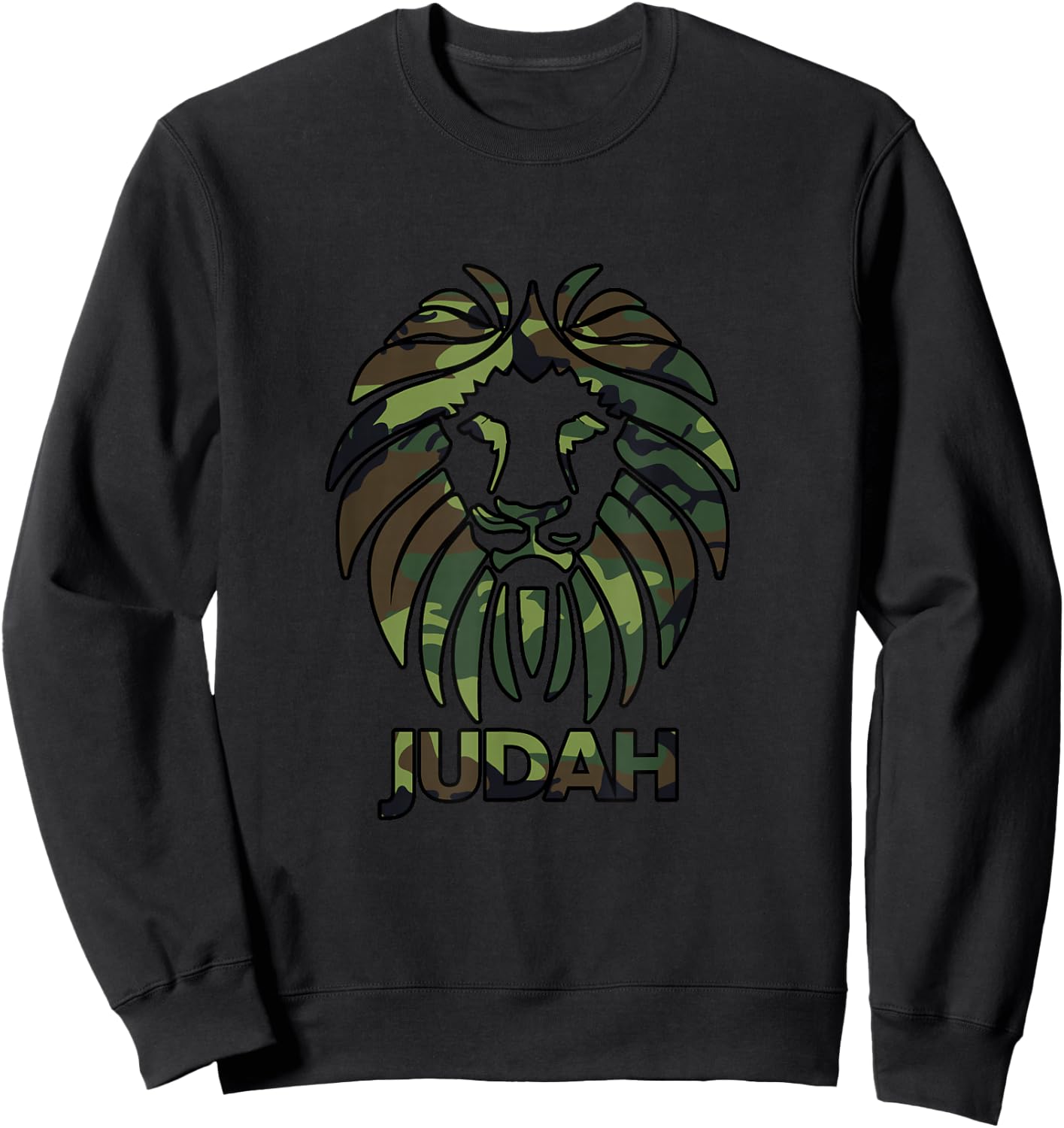 Hebrew Israelite T Shirt CAMO Lion Of Judah Clothing Sweatshirt - Sweatshirt | Black