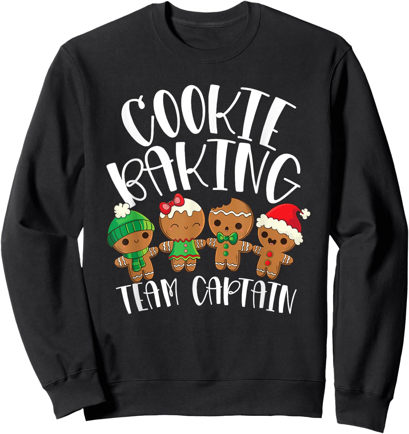 Cookie Baking Team Captain Christmas bakers Gingerbread Gift Sweatshirt - Sweatshirt | Black