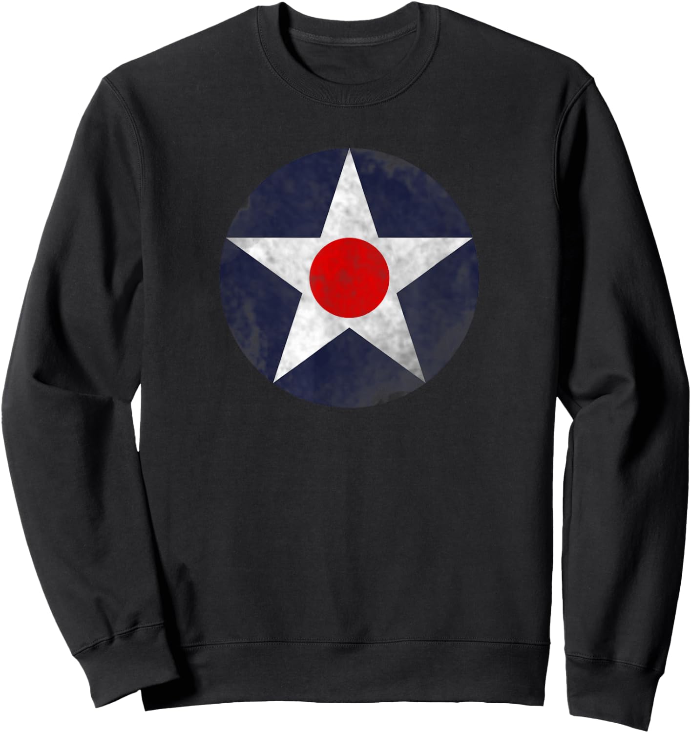 US Aircraft Star Roundel (Weathered) Sweatshirt - Sweatshirt | Black