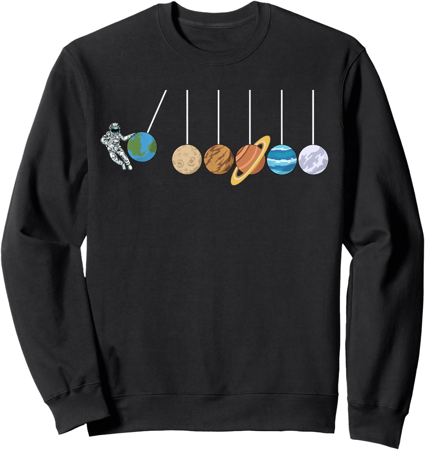 Solar System Cradle Funny Astrophysicist Sweatshirt - Sweatshirt | Black