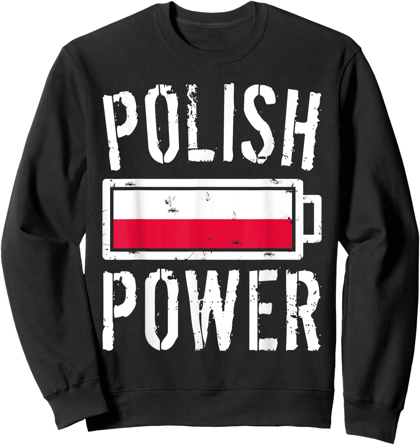 Poland Flag | Polish Power Battery Proud Sweatshirt - Sweatshirt | Black