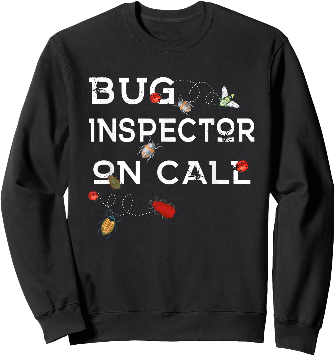 Kids Bug Inspector Shirt On Call Boy Girl Sweatshirt - Sweatshirt | Black