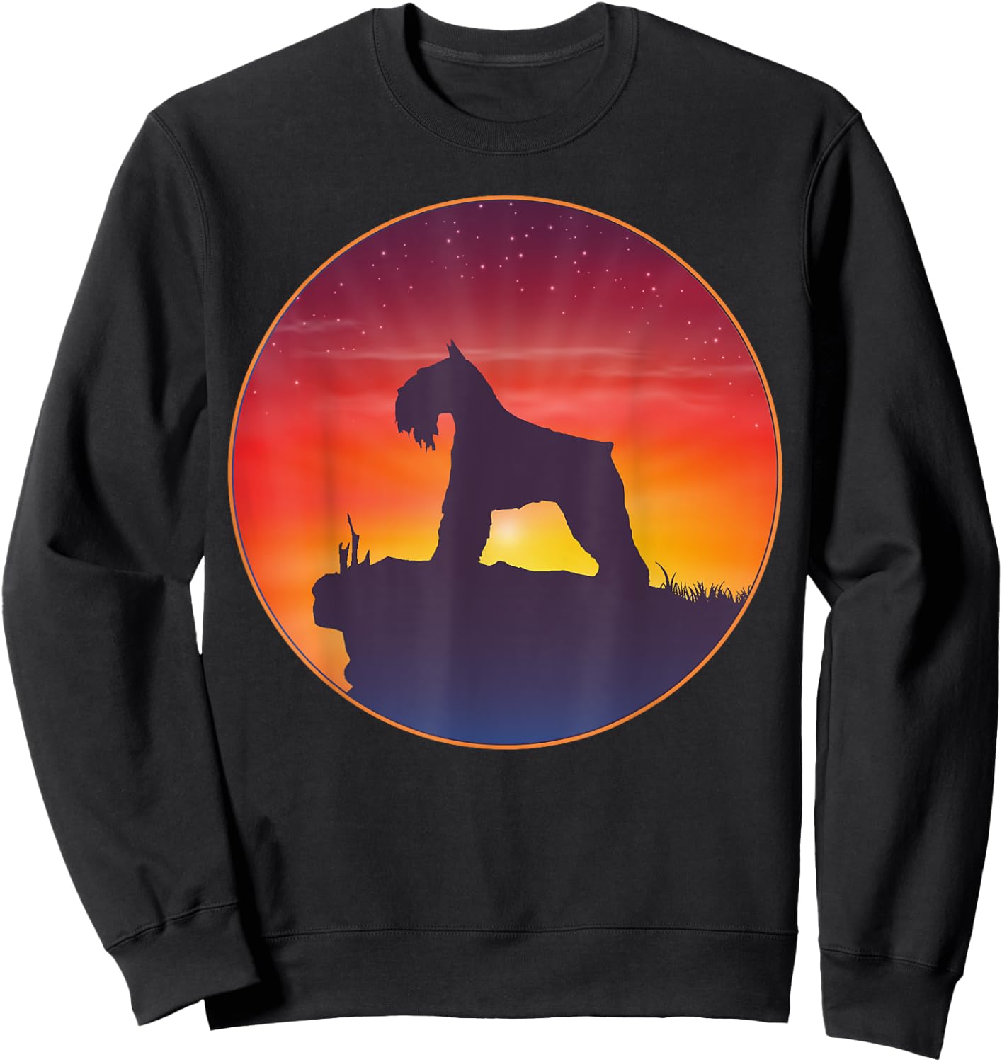 Schnauzer Standard Miniature & Giant-Schnauzer Dog Men Women Kids Sweatshirt - Sweatshirt | Black