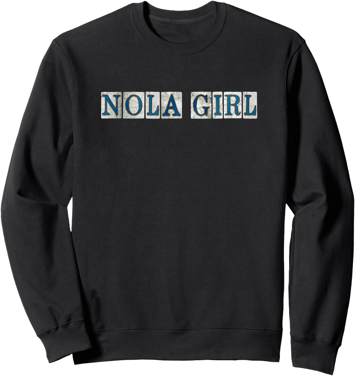 NOLA Girl Street Tile New Orleans Louisiana Sweatshirt - Sweatshirt | Black
