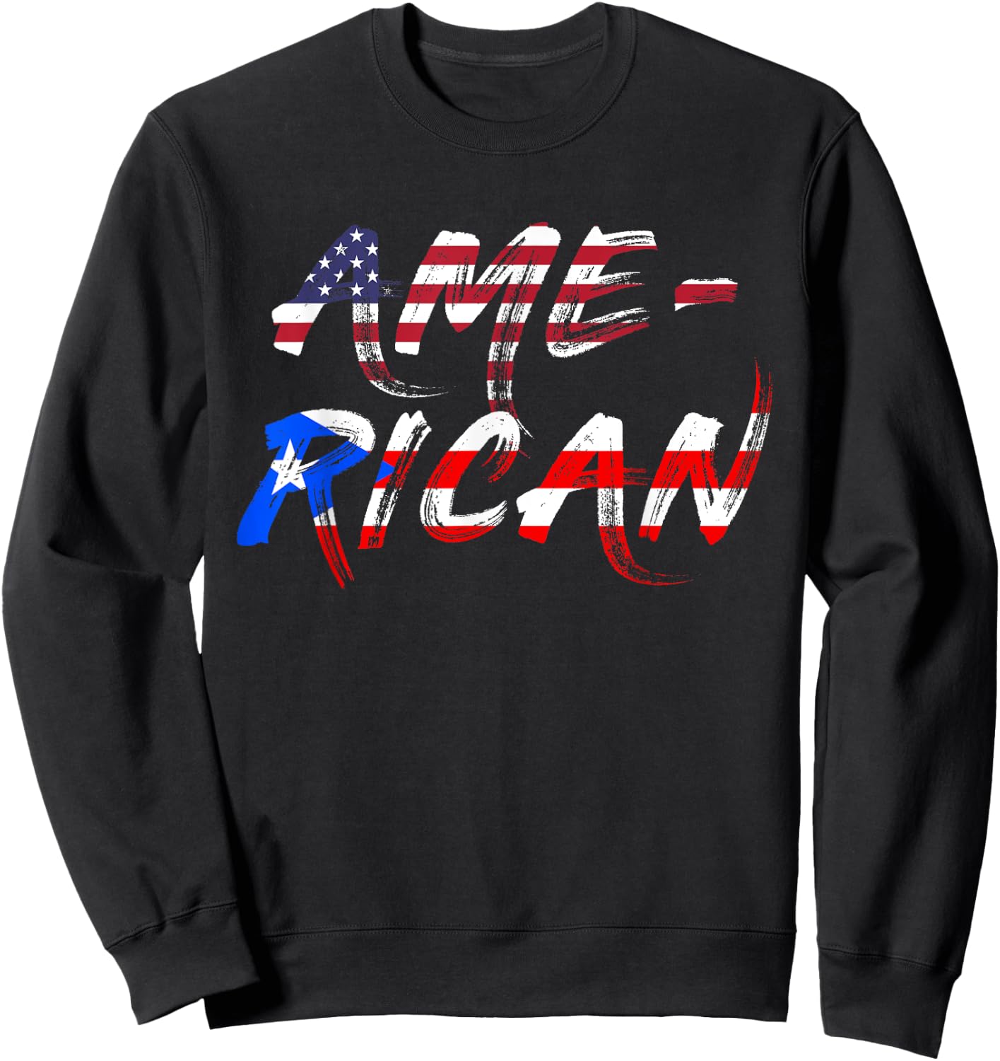 American Puerto Rican USA Puerto Rico Boricua Sweatshirt - Sweatshirt | Black
