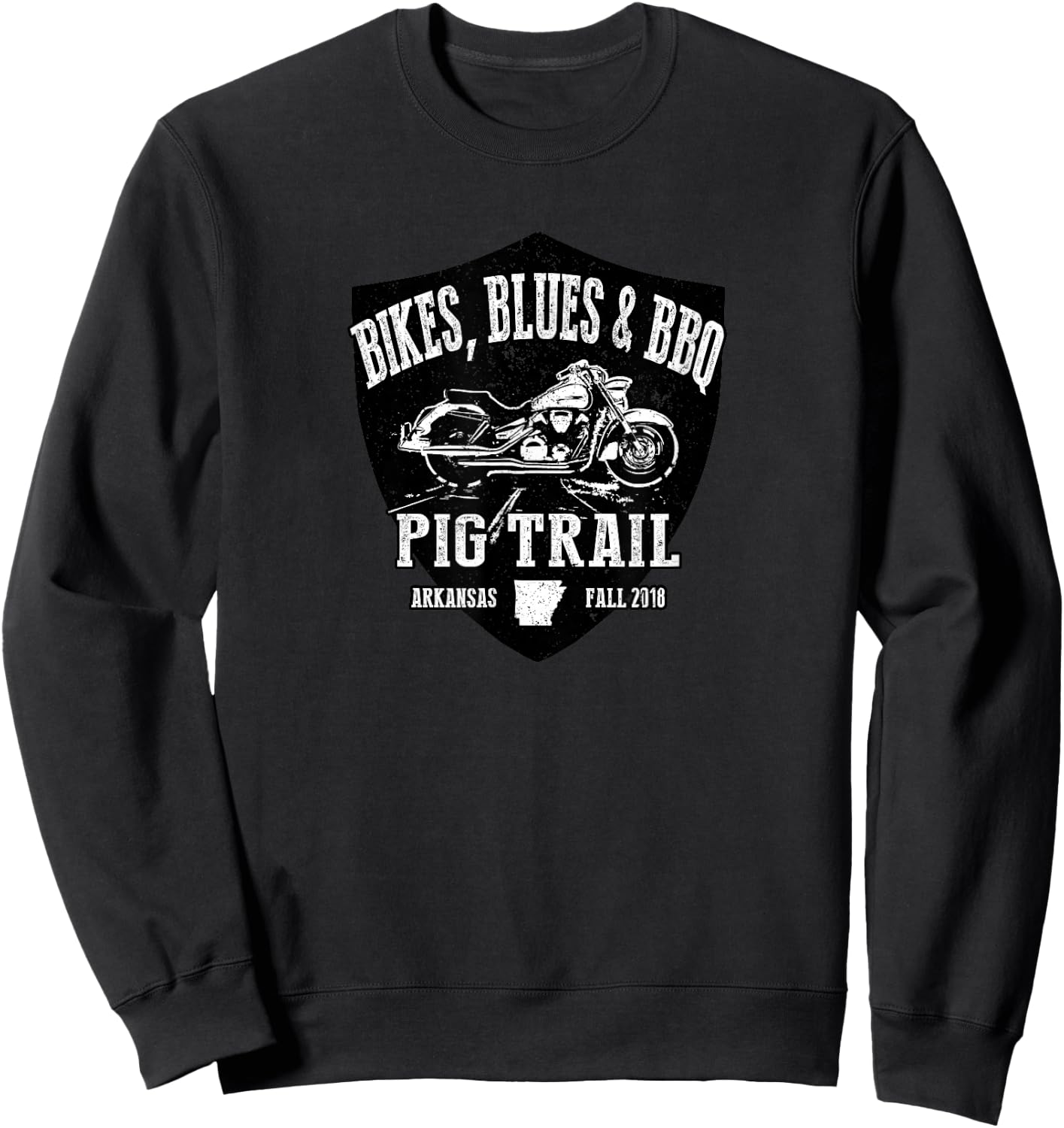 Official Pig Trail Bikes Blues BBQ Motorcycle Sweatshirt - Sweatshirt | Black
