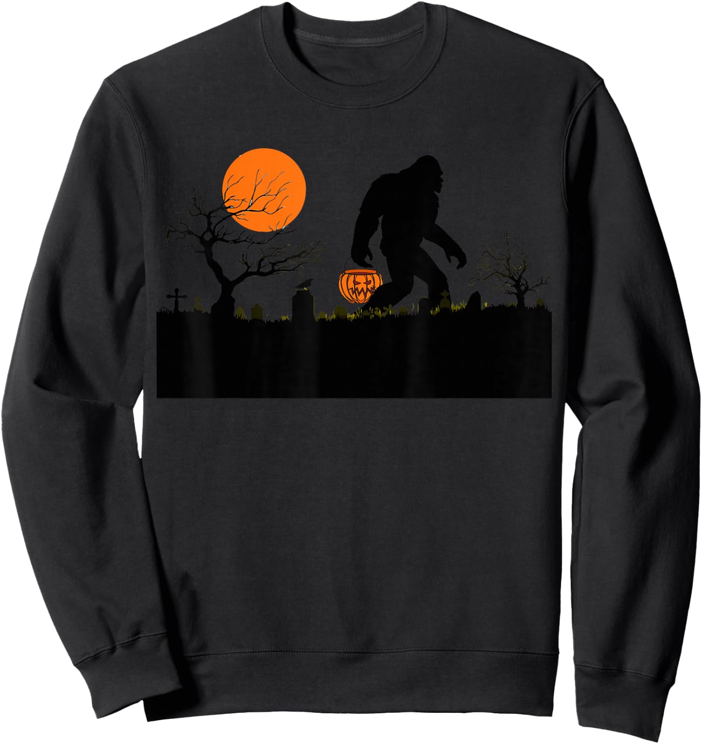 Funny Halloween Sasquatch Bigfoot Halloween Costume Sweatshirt - Sweatshirt | Black