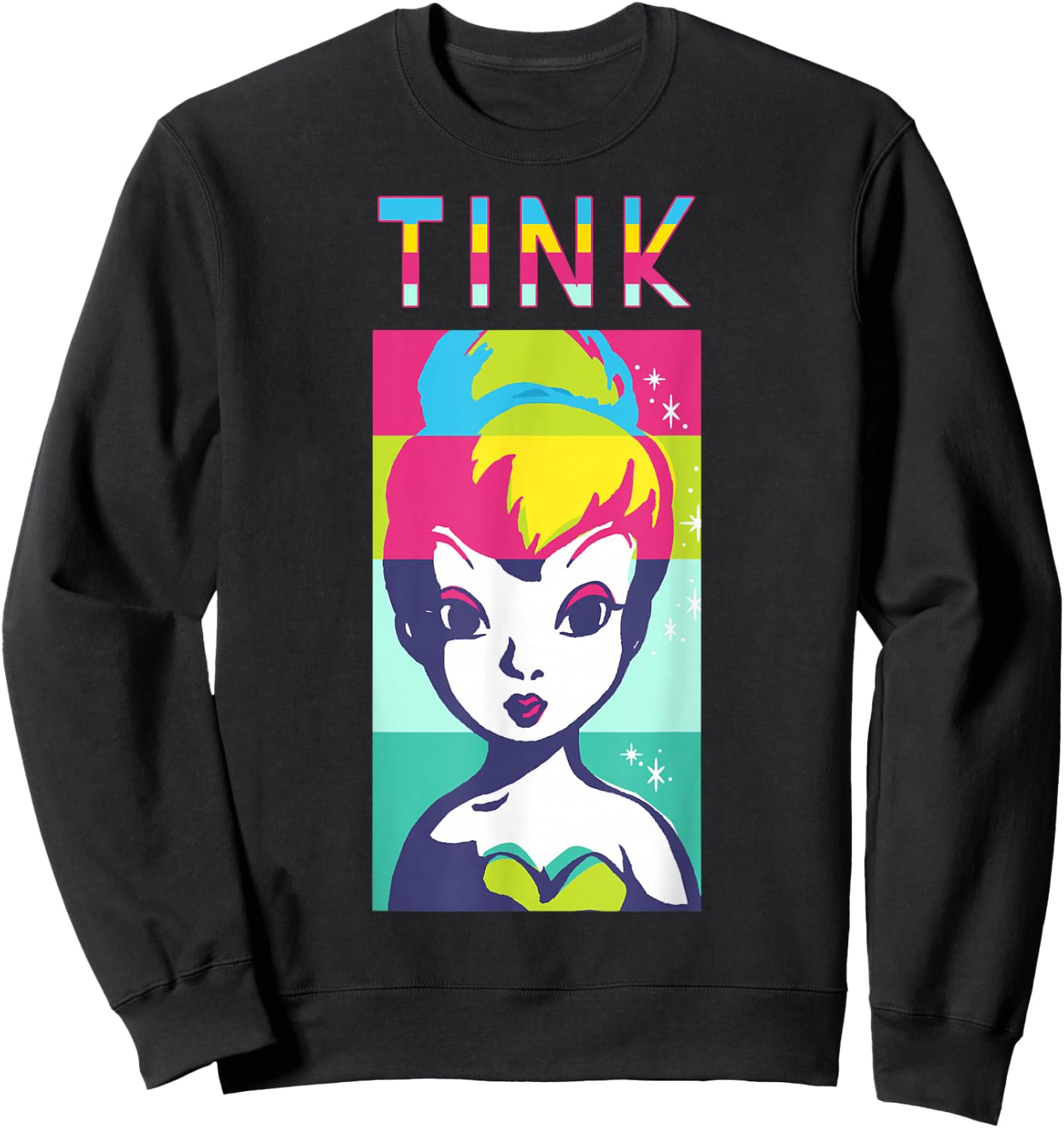 Disney Peter Pan Tinker Bell Color Block Portrait Sweatshirt - Sweatshirt | Black
