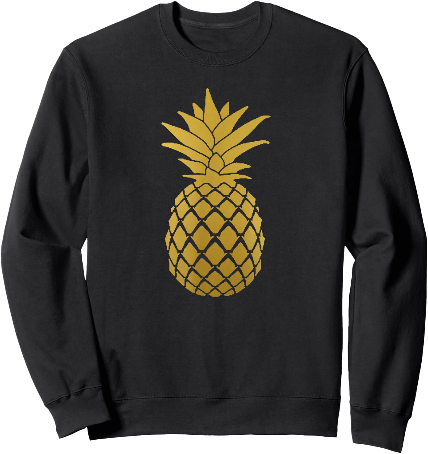Pineapple Gold Cute Beach Women Sweatshirt - Sweatshirt | Black