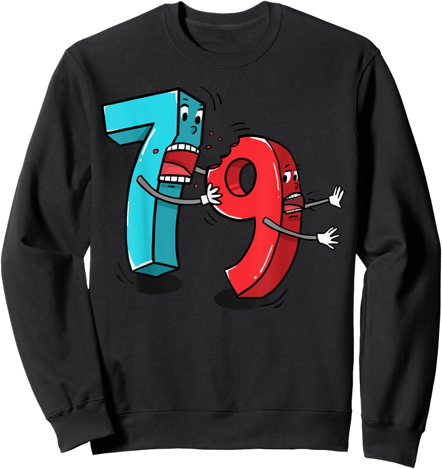 7 ate (8) 9 Funny Math Sweatshirt - Sweatshirt | Black