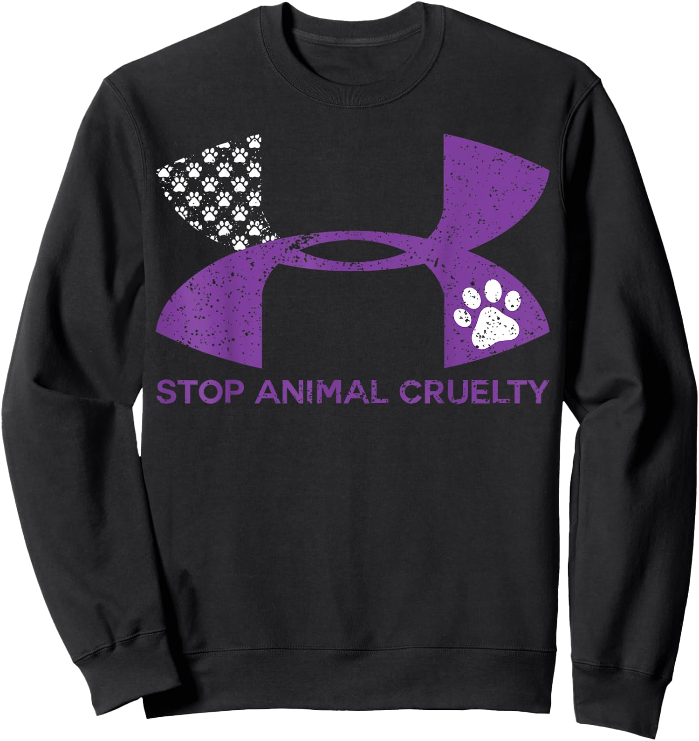 Stop Animal Cruelty Rescue Dogs T Shirt Sweatshirt - Sweatshirt | Black