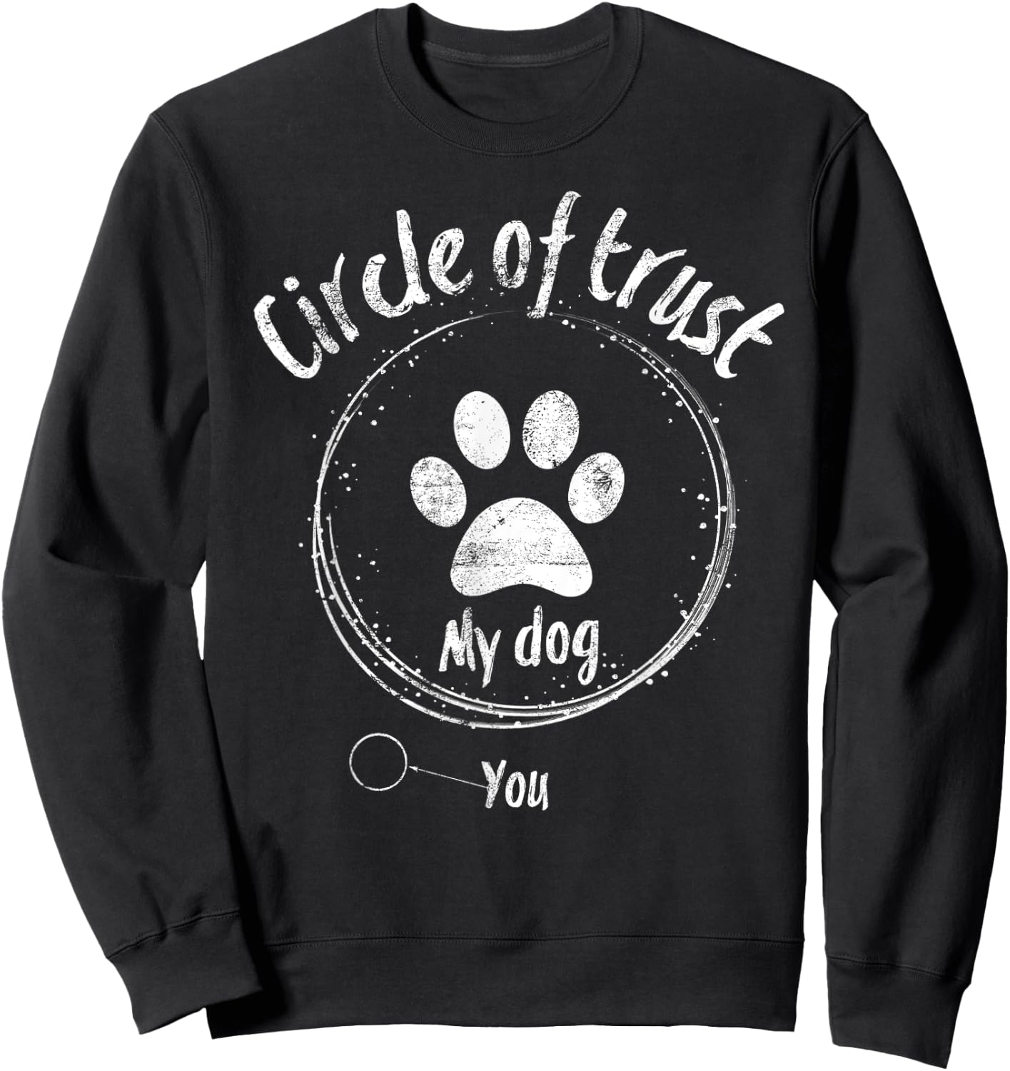 Circle of Trust Paw Print T Shirt Sweatshirt - Sweatshirt | Black