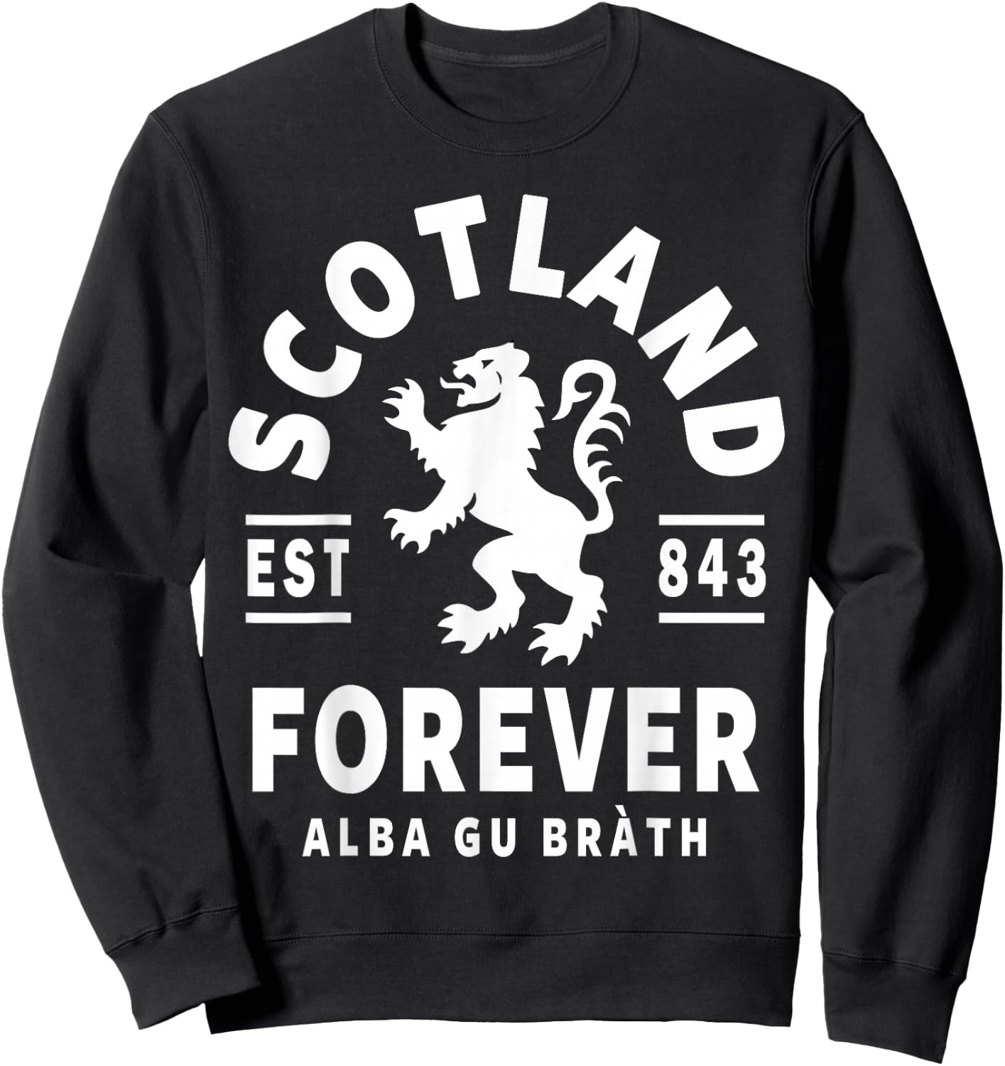 Scotland Forever Scottish Shirt Rampant Lion Sweatshirt - Sweatshirt | Black