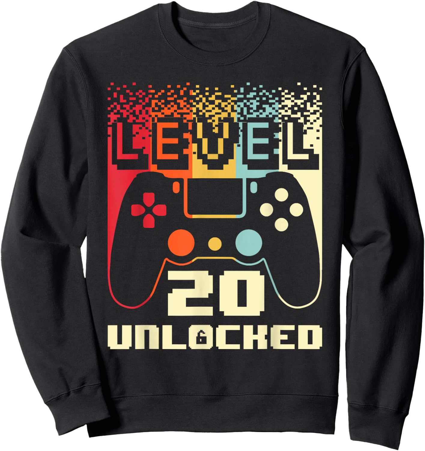 20th Birthday Level 20 Unlocked Gamer 20 Year Old Sweatshirt - Sweatshirt | Black