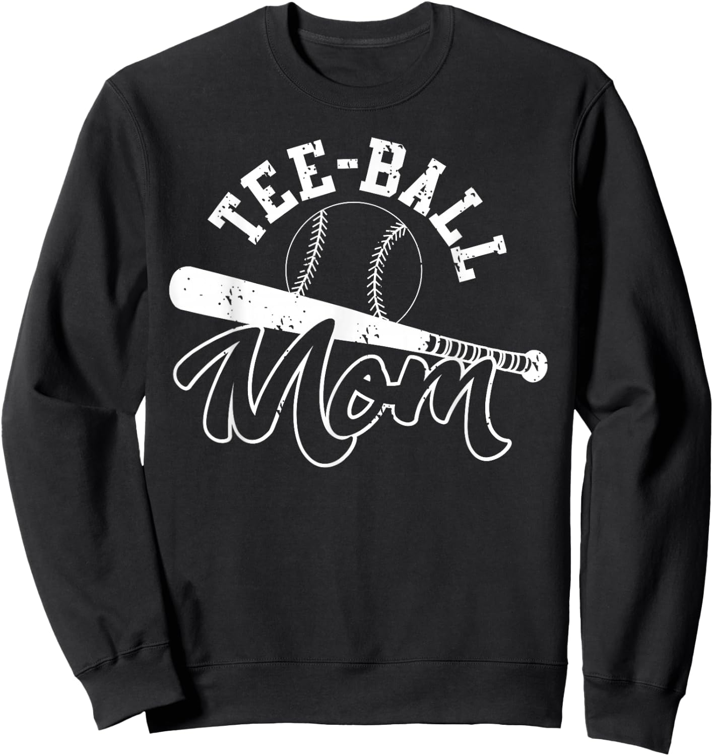 ball Mom Shirt | Cute Play T-Ball Women Gift Sweatshirt - Sweatshirt | Black