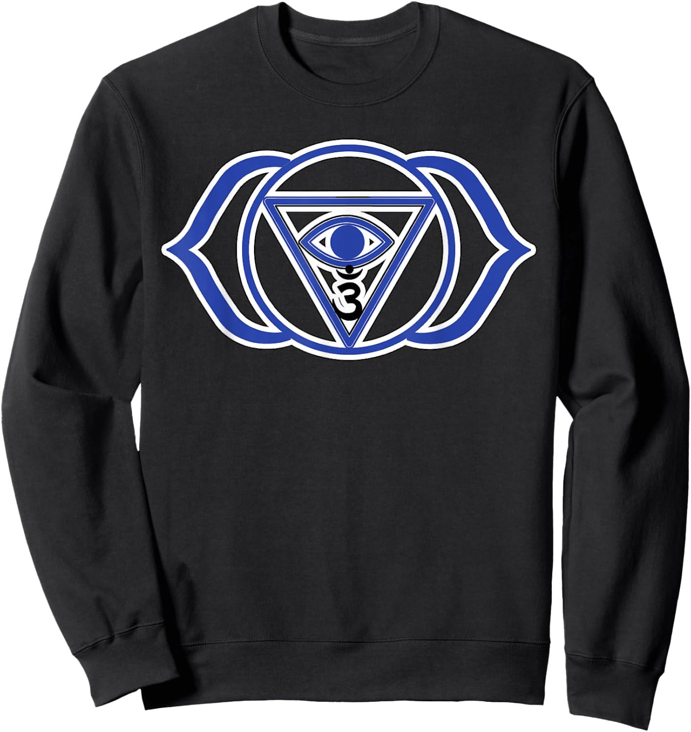 Yoga Ajna Awareness Third Eye Blue Chakra Sweatshirt - Sweatshirt | Black