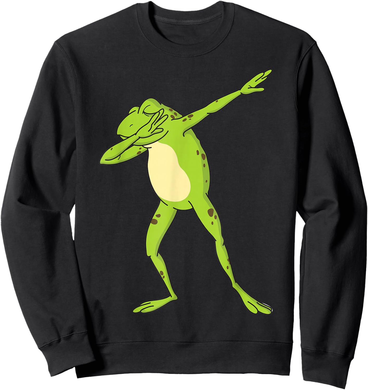 Dabbing Frog For Kids-Boys & Girls Funny Animal Dance Gift Sweatshirt - Sweatshirt | Black