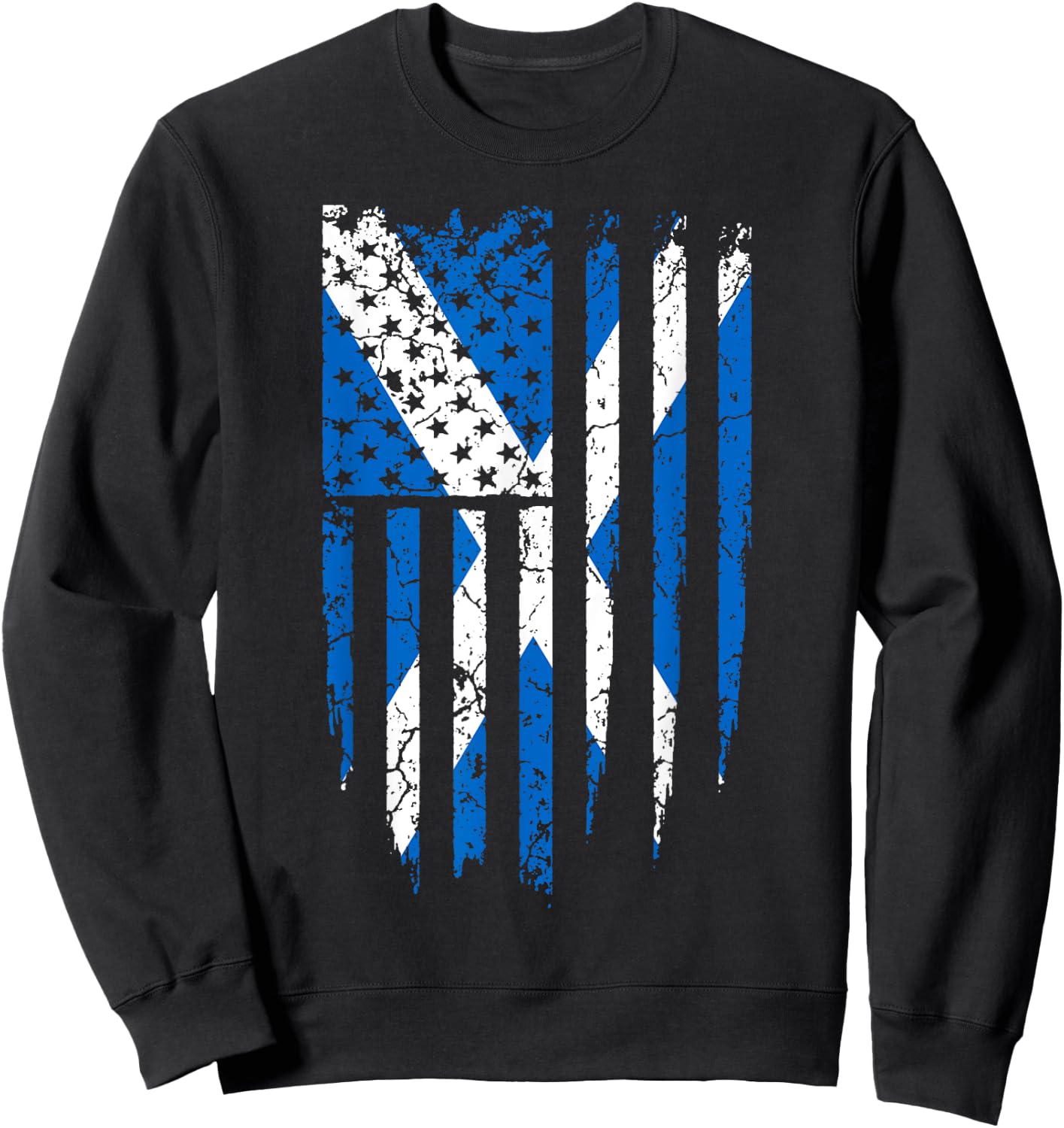 Scottish American Scotland & America Flag Sweatshirt - Sweatshirt | Black
