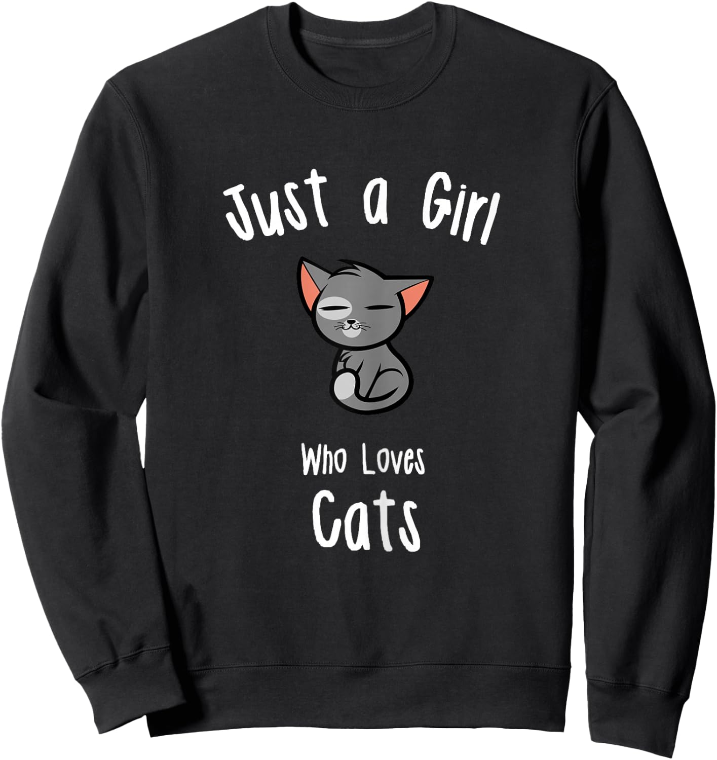 Cat Shirt for Girls Sweatshirt - Sweatshirt | Black