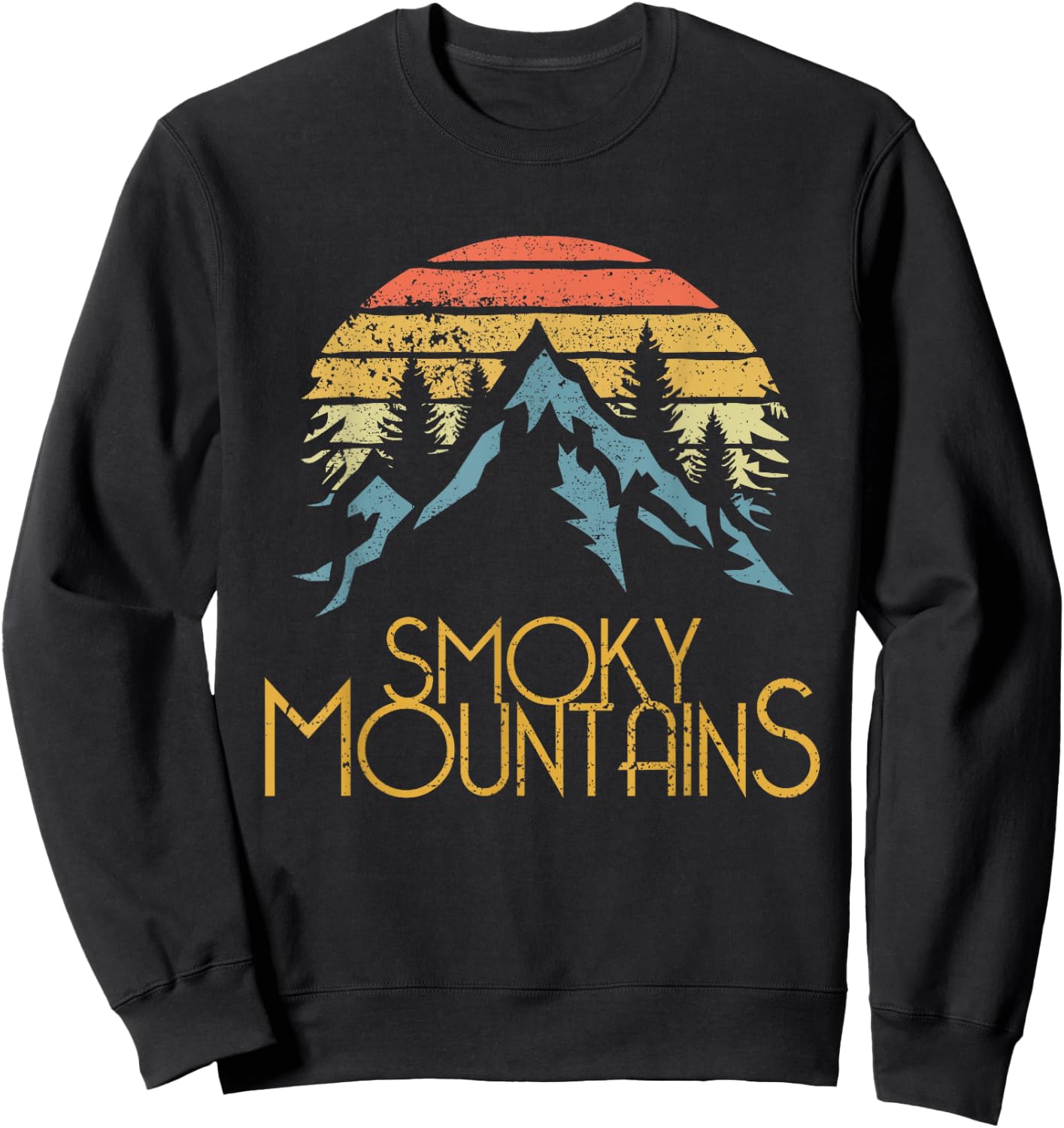 Vintage Great Smoky Mountains National Park GSMNP Sweatshirt - Sweatshirt | Black