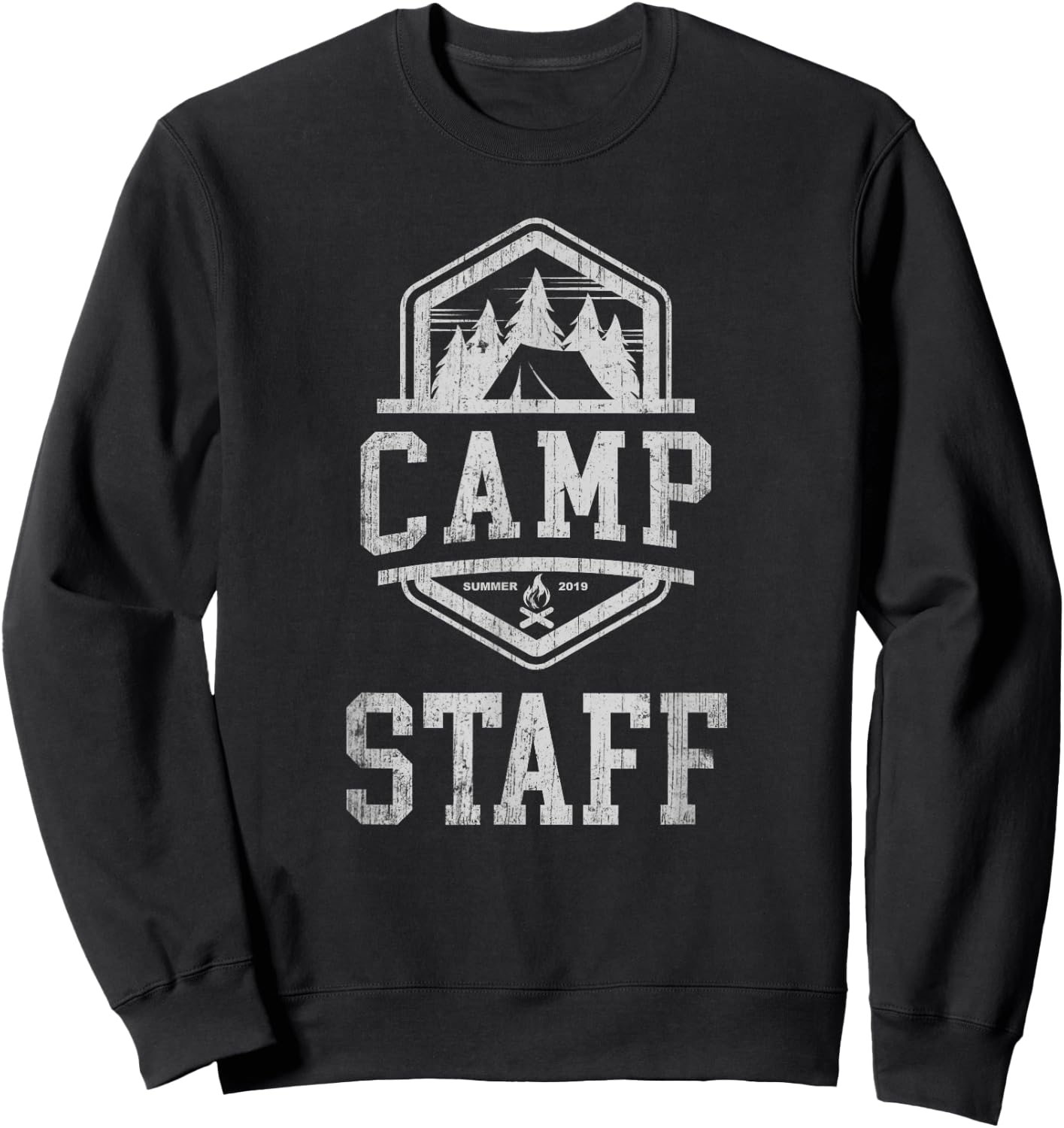 CAMP STAFF Campground Crew Summer Camping Counselor Director Sweatshirt - Sweatshirt | Black