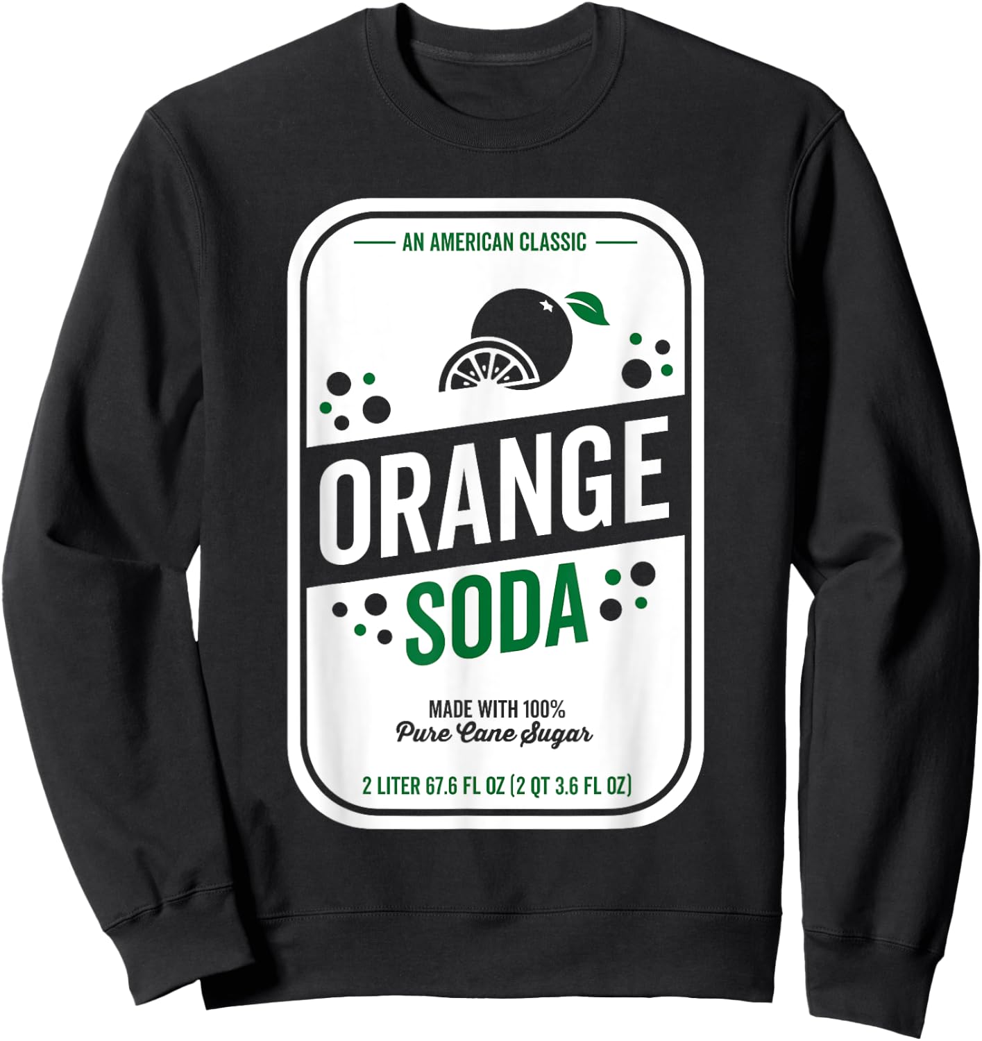 Soda Group Halloween Costume Orange Soda Sweatshirt - Sweatshirt | Black