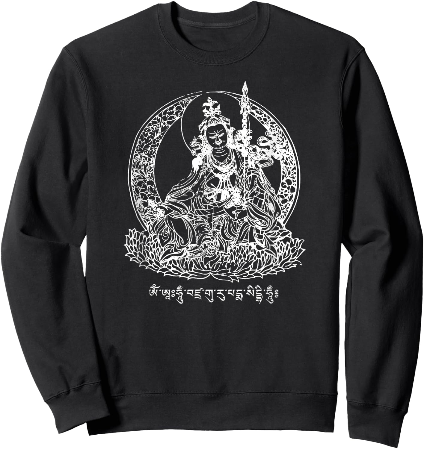Padmasambhava Guru Rinpoche Tibetan Buddhist Buddha Sweatshirt - Sweatshirt | Black