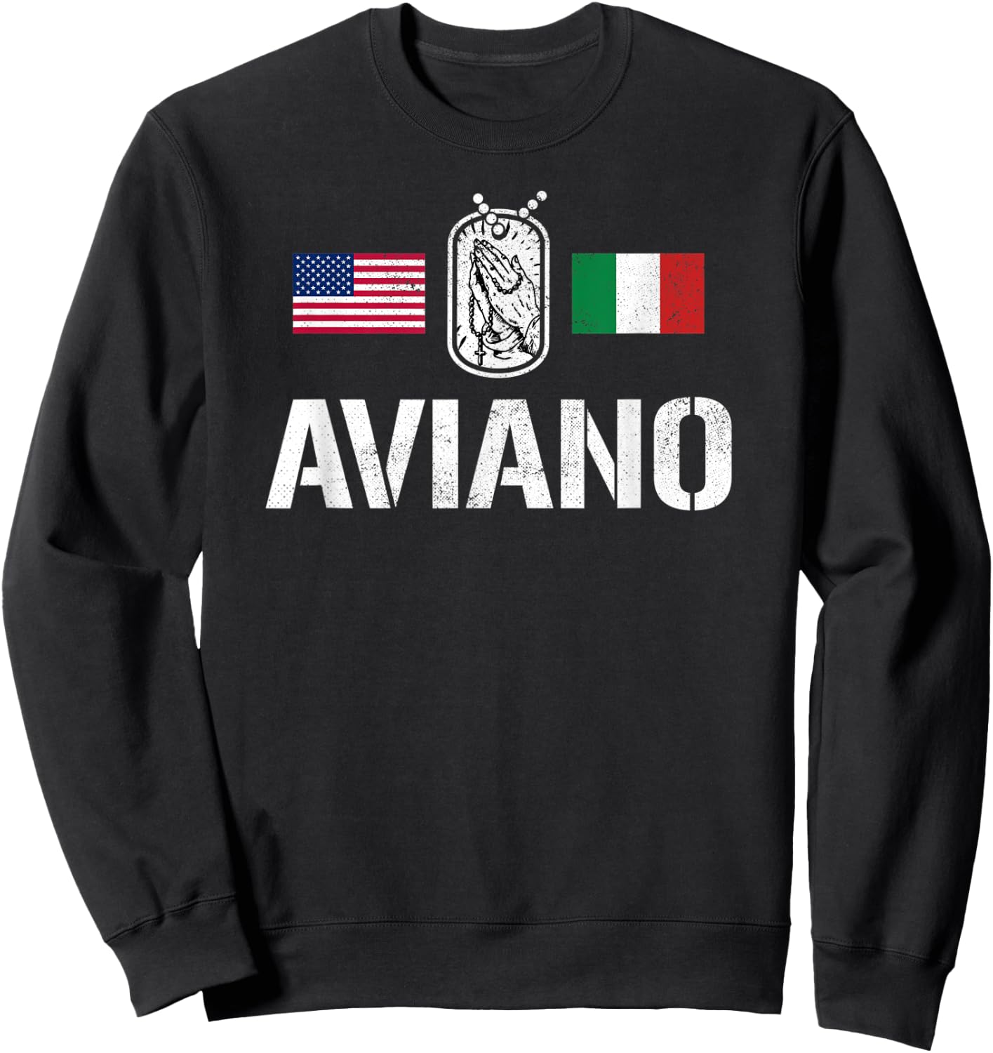 Support Deployed in Italy Military Deployment in Aviano Sweatshirt - Sweatshirt | Black