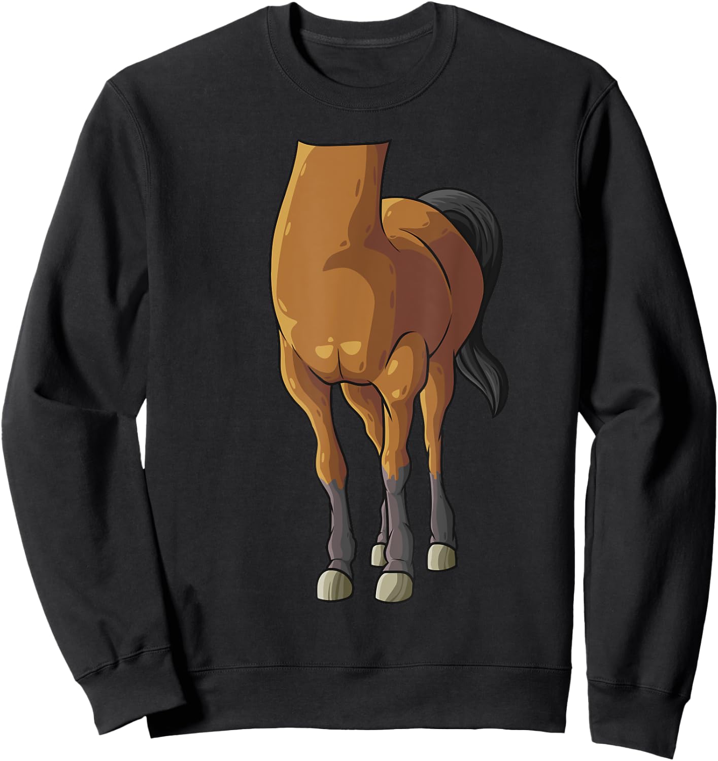 Cool Headless Horse Halloween Costume | Funny Lazy DIY Gift Sweatshirt - Sweatshirt | Black