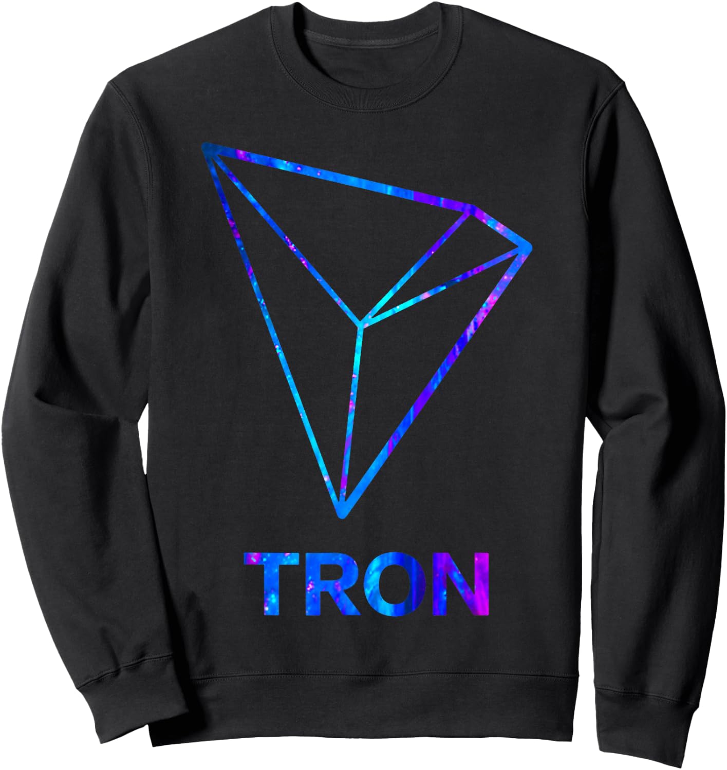 Official Logo TRON Shirt - TRX HODL Astral Sweatshirt - Sweatshirt | Black