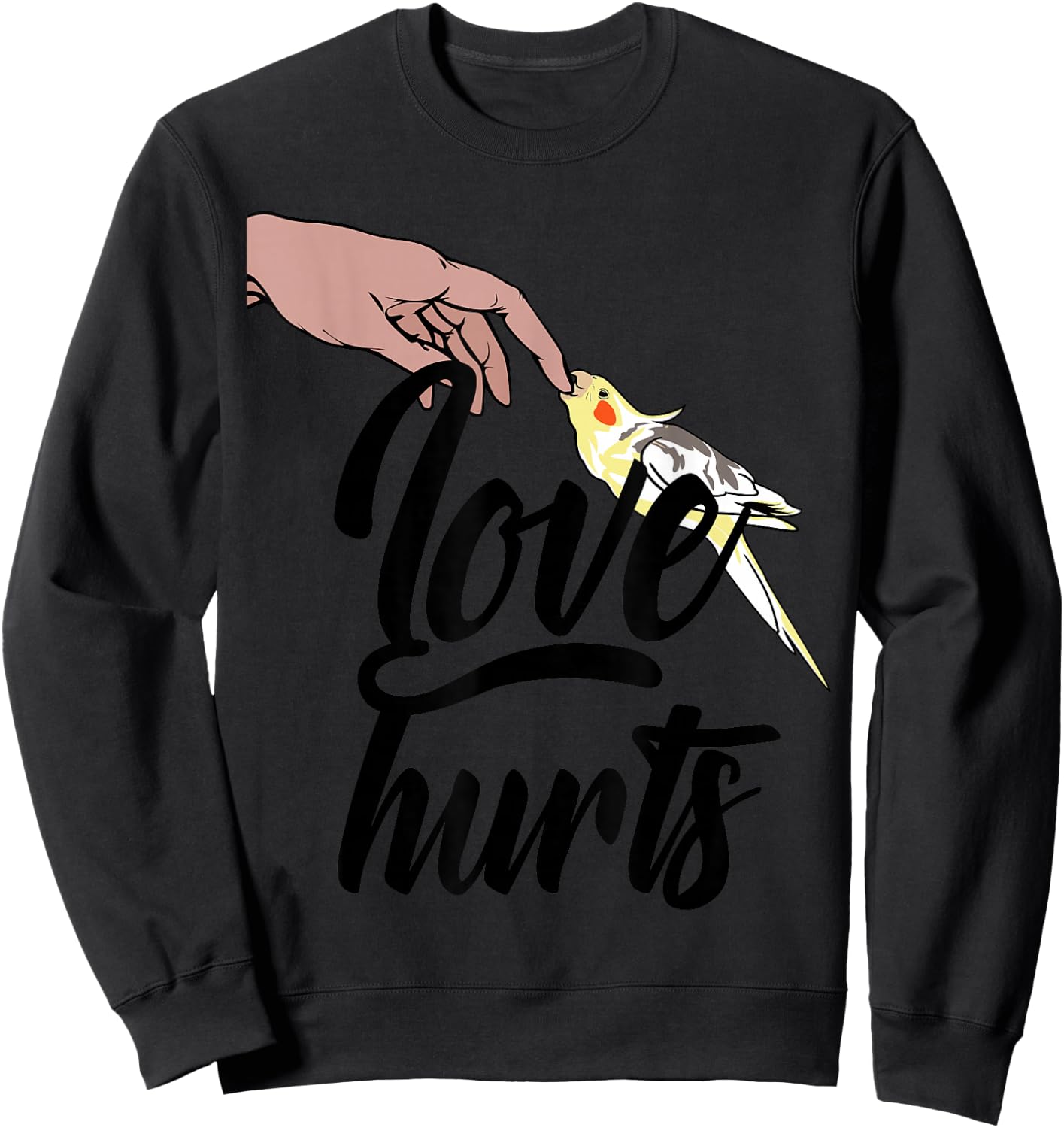 Funny Cockatiel Shirt - Gift Cockatiel Bird Mom or Dad Sweatshirt - Sweatshirt | Black