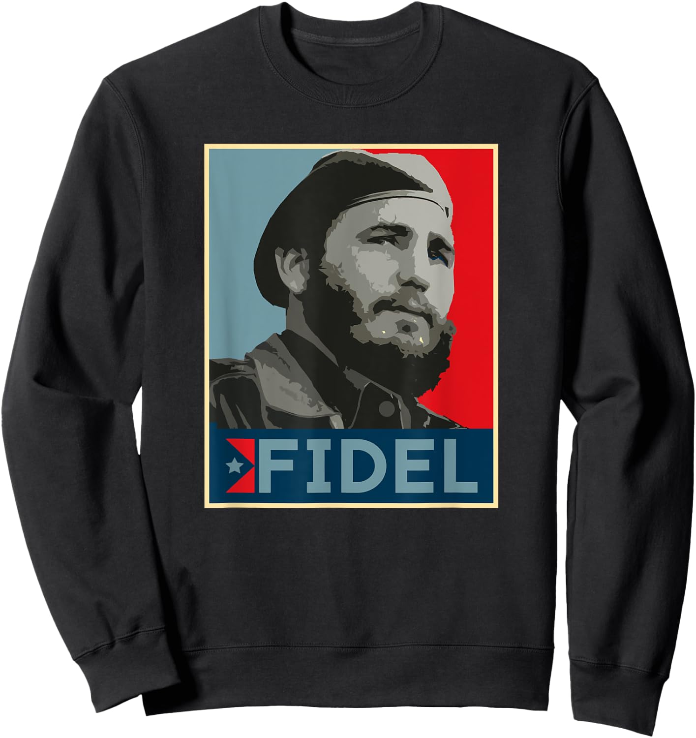 Distractful Fidel Castro - Black, Small, Men's Classic Fit, Short Sleeve, Cotton, Imported, Political Sweatshirt - Sweatshirt | Black
