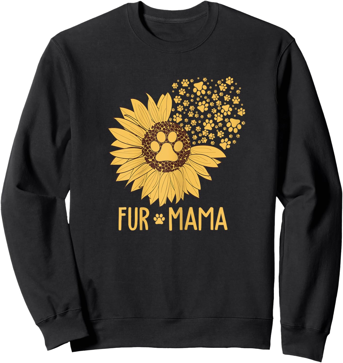 Dog Mom Shirt - Dog Fur Mama Sweatshirt - Sweatshirt | Black