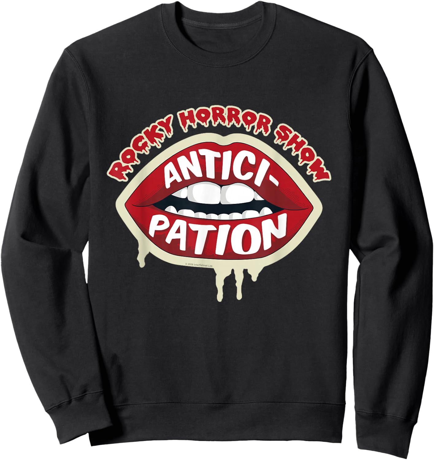 Rocky Horror Show Anticipation Dr Frank-N-Furter Quote Lips Sweatshirt - Sweatshirt | Black