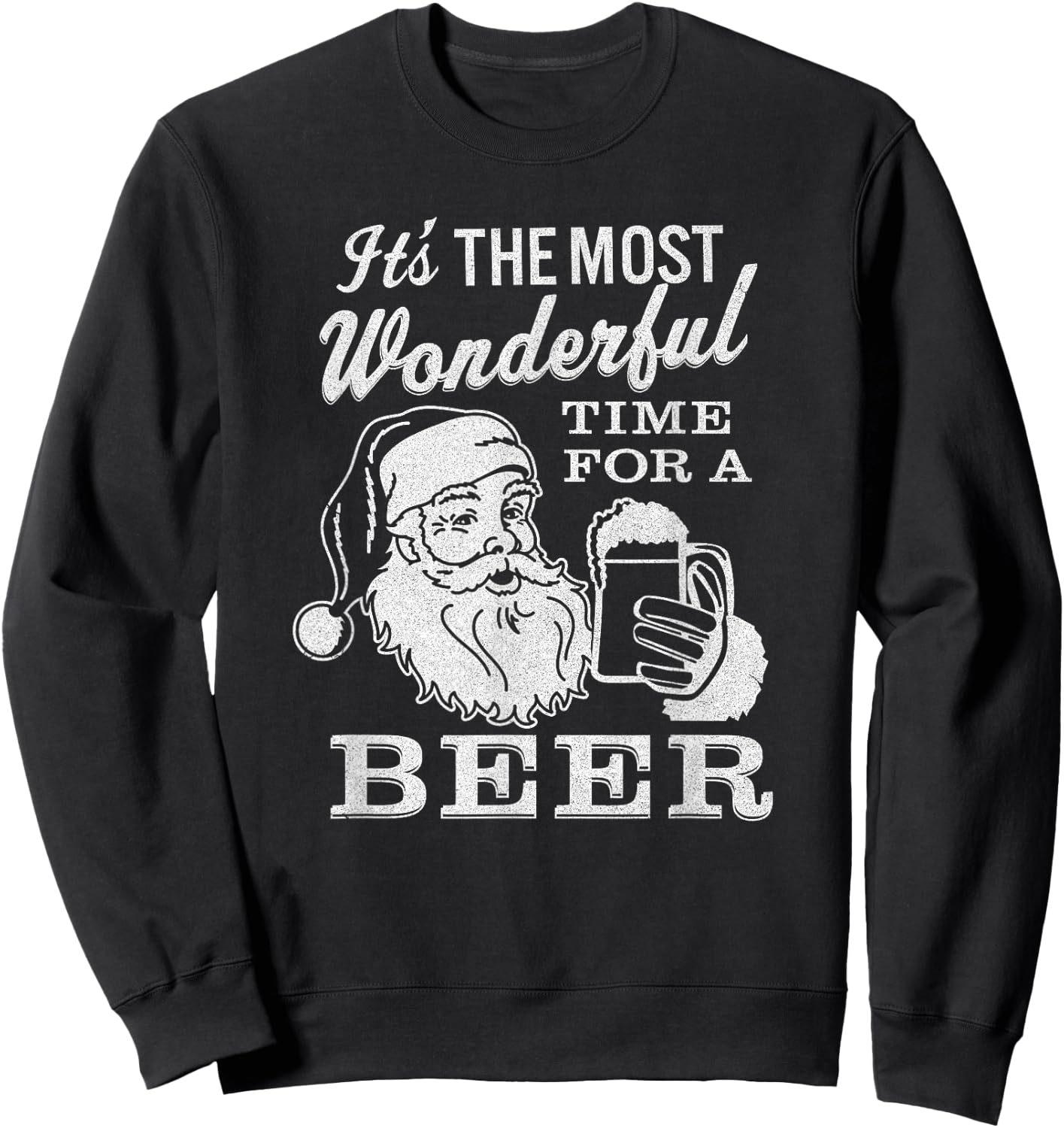It's The Most Wonderful Time for A Beer shirt - Christmas Sweatshirt - Sweatshirt | Black