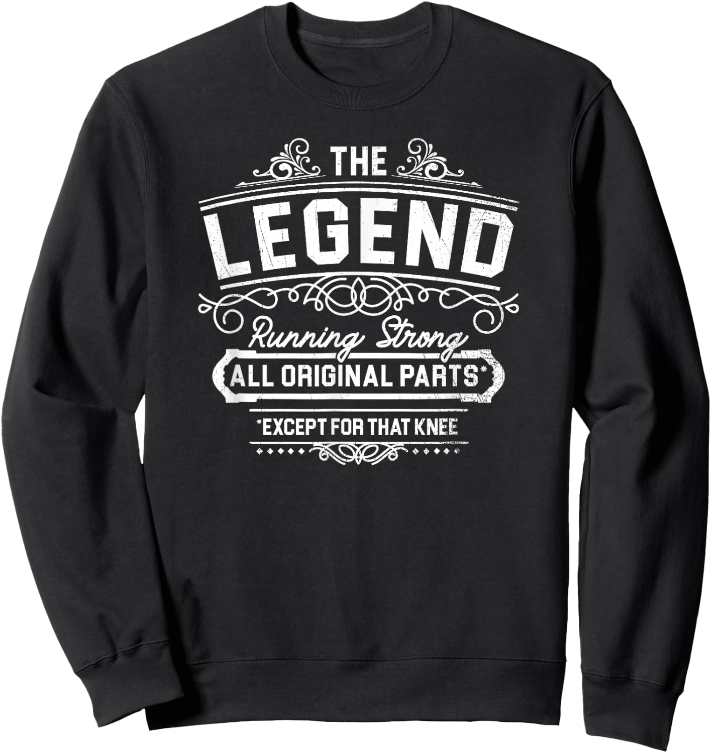 Get Well Soon design Knee Replacement Saying Graphic Sweatshirt - Sweatshirt | Black