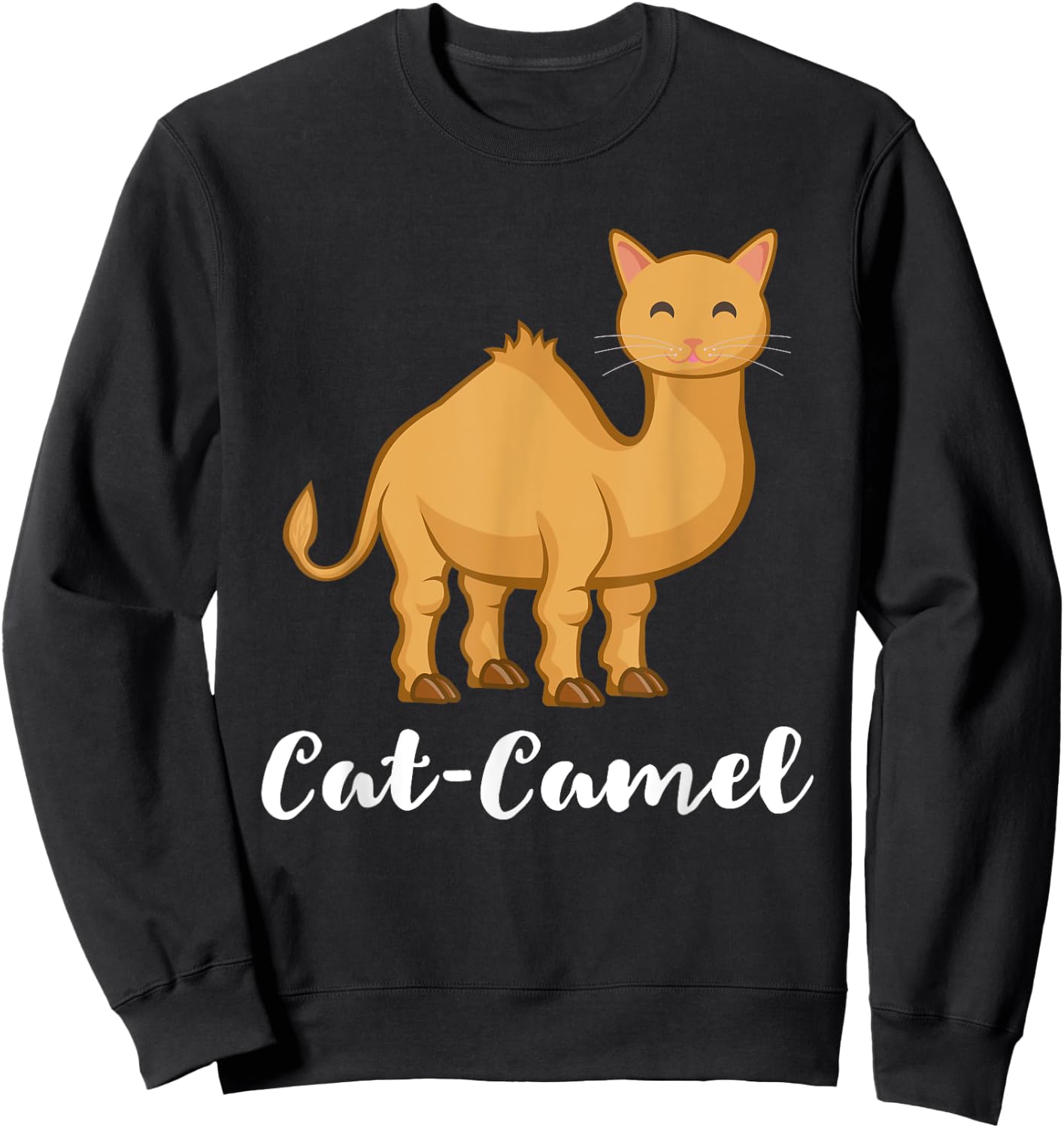 Cat-Camel Funny Animal Yoga Sweatshirt - Sweatshirt | Black