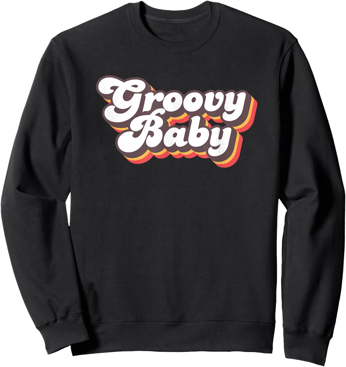 Retro Seventies Style Groovy Baby 70s Fancy Dress Sweatshirt - Sweatshirt | Black