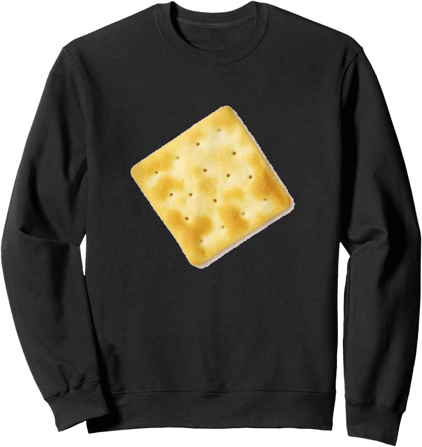 White Cracker Shirt - Funny Salty Soda Crackers Sweatshirt - Sweatshirt | Black
