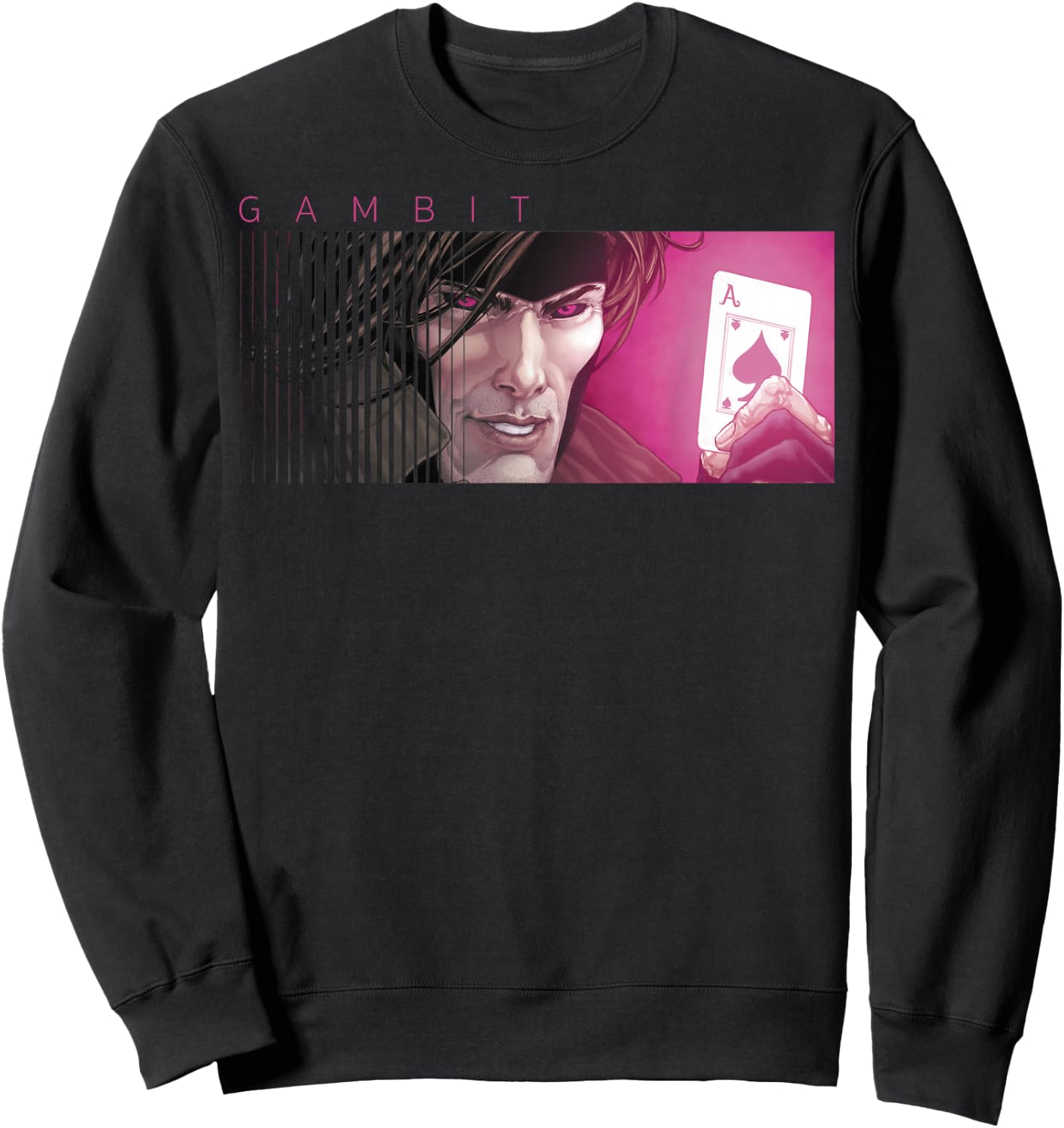 Marvel X-Men Gambit Ace of Spades Graphic Sweatshirt - Sweatshirt | Black