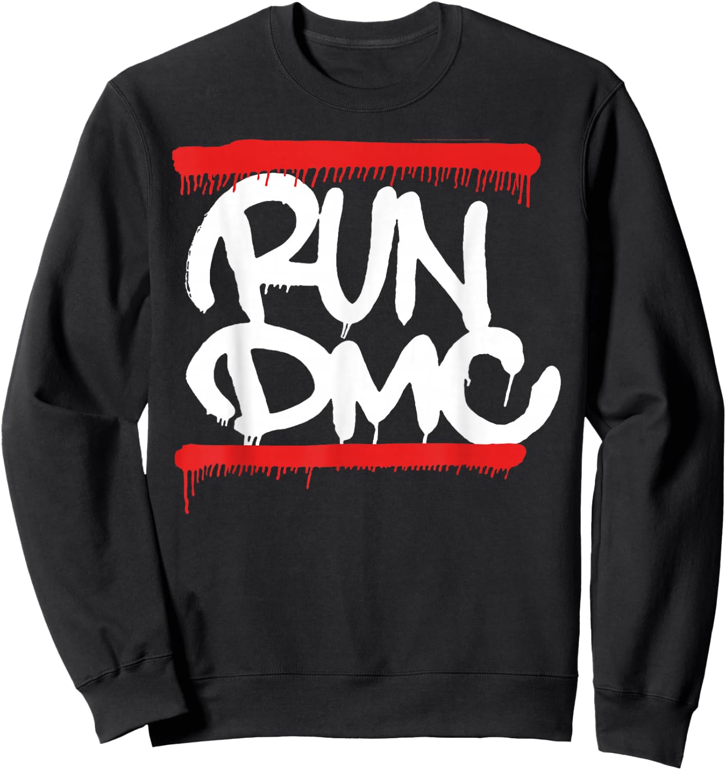 Run DMC Official Graffiti Logo Sweatshirt - Sweatshirt | Black