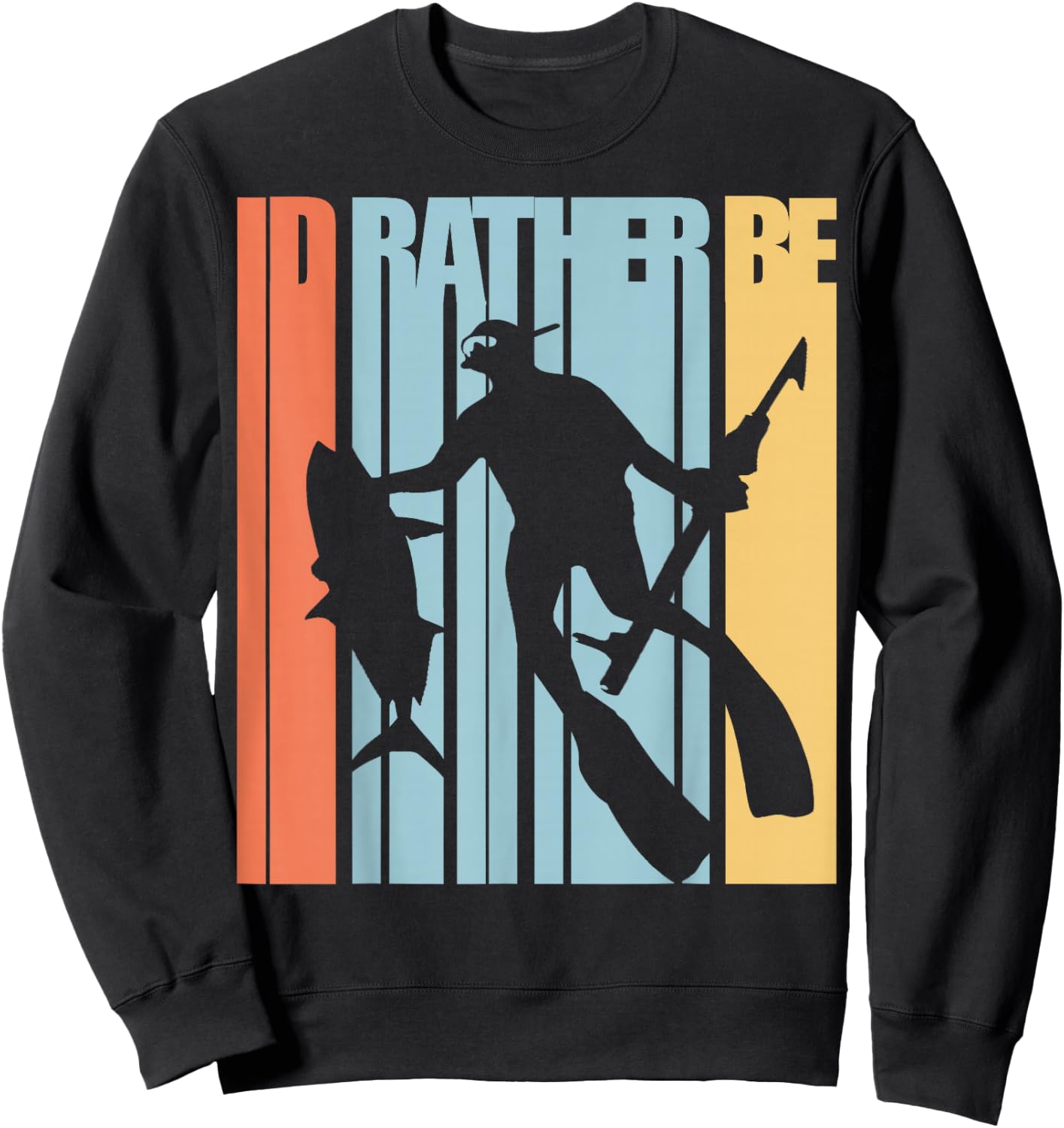 Spearfishing T Shirt Freediving Free Diving Sweatshirt - Sweatshirt | Black